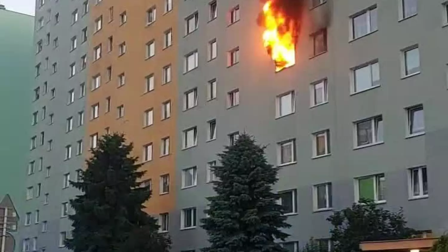 Dramatyczny pożar mieszkania na os. Nowe Miasto w Rzeszowie [WIDEO]